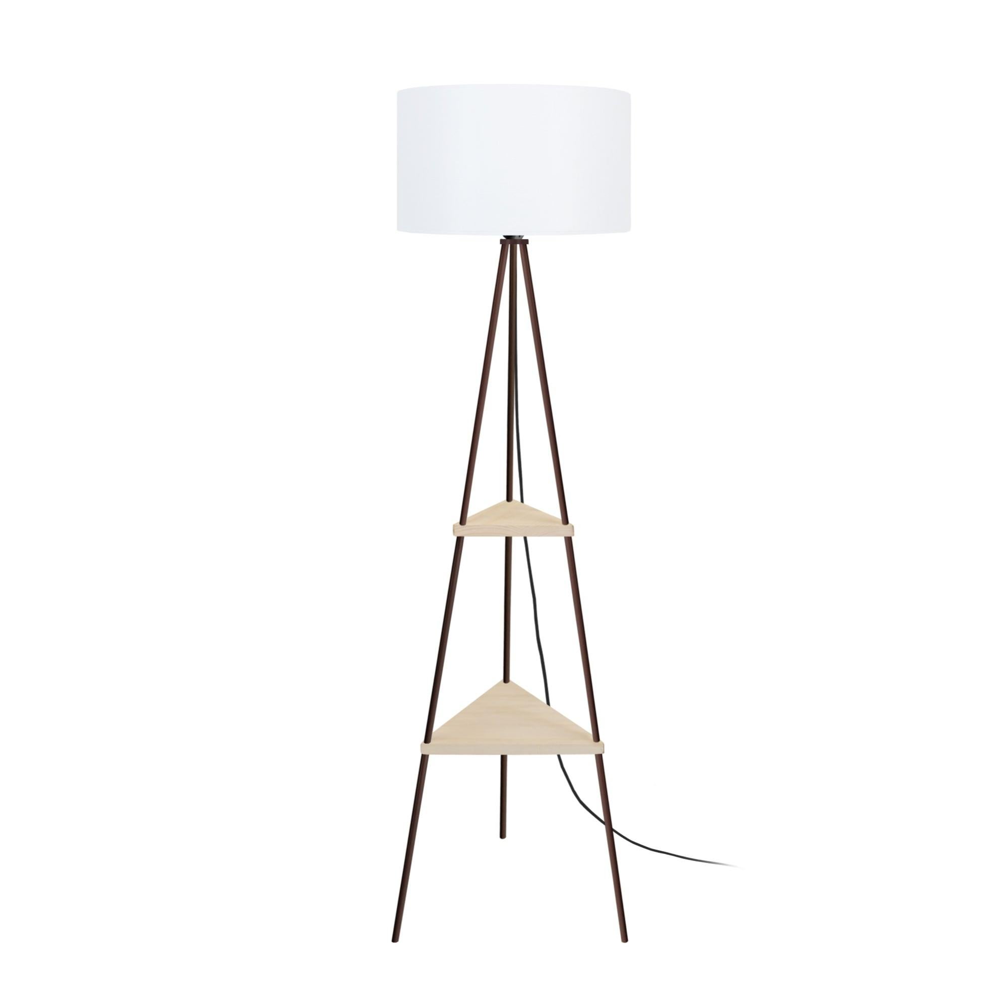 Farola TOSEL CARDIFF tela estante Castaño D40 x H155 cm | Leroy Merlin