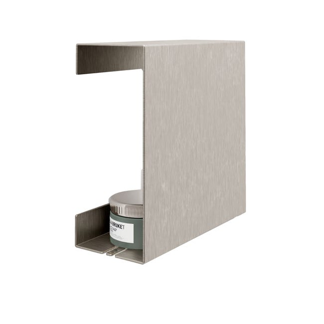 Schulte estante de ducha autoadhesiva, sin taladrar, 22,5 x 9,5 x 22,5 cm,  aspecto de acero inoxidable, almacenamiento para la ducha