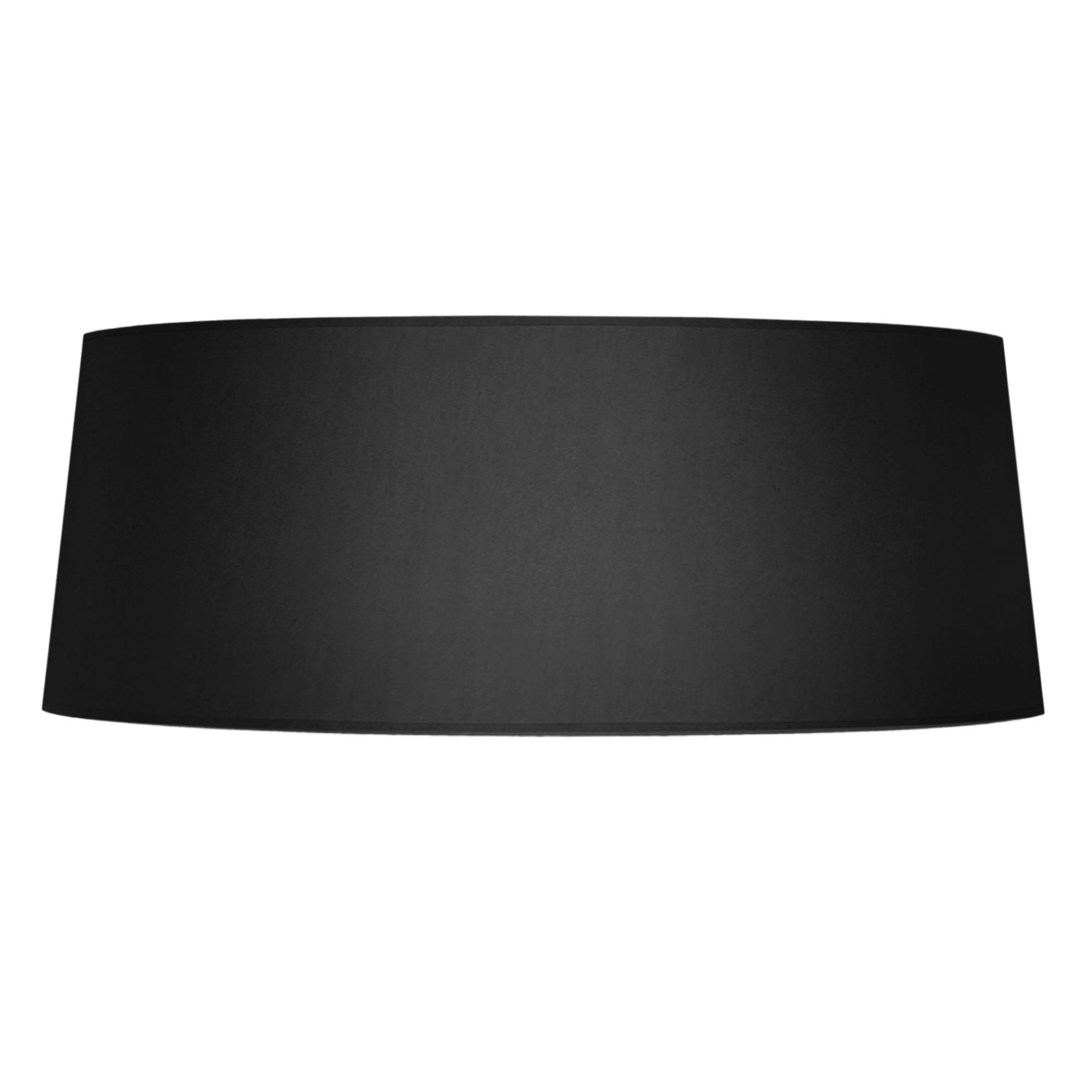 Abat-jour Tambour En Velours Noir 35cm - Doublure Dorée - Pour Lampes Table, Sol Et Suspension - E27/E14