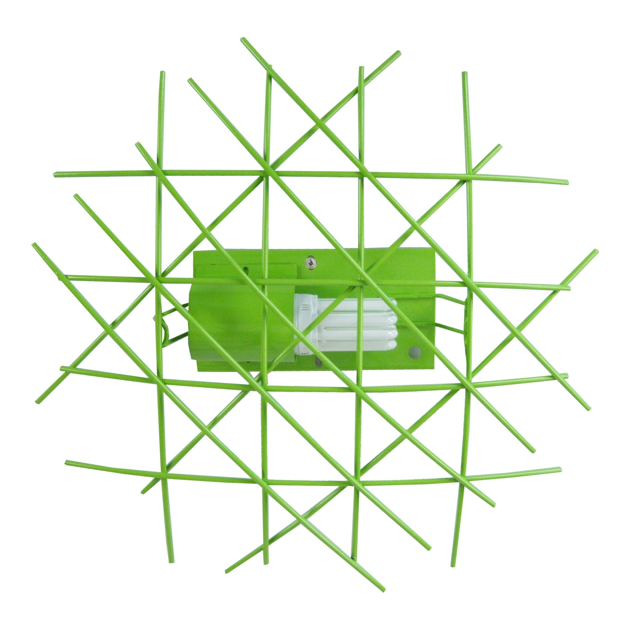 Lámpara de techo tosel incertus metal geométrico verde pantalla de lámpara metal blanco, blanca d35 x h13 cm