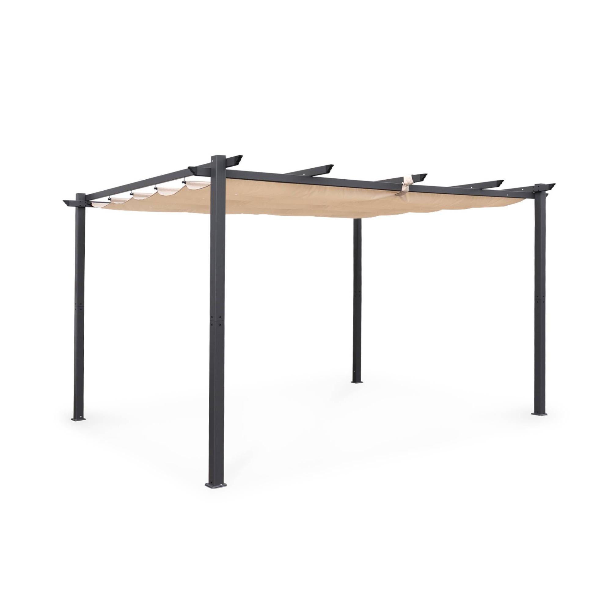 Pergola in alluminio Isla 3x4m Telo beige Pergola ideale per la
