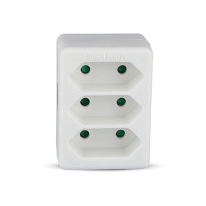 Multiplicateur D'adaptateur Triple Fiche Schuko Blanc à Prix Carrefour