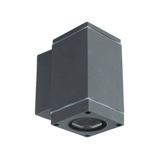 Ledvion Lampada Da Parete Esterna Cube – Porta GU10, Alluminio E Policarbonato, Antispruzzo, Design Moderno, Colore Ruggine - Foto 3
