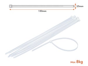 400 Pièces Clips de Câble Colliers de Serrage Câble 6mm 7mm 8mm 10mm  Accroche Cable Mur Attaches Câbles pour Organiseur Electrique Fil/Câble  Blanc : : Bricolage