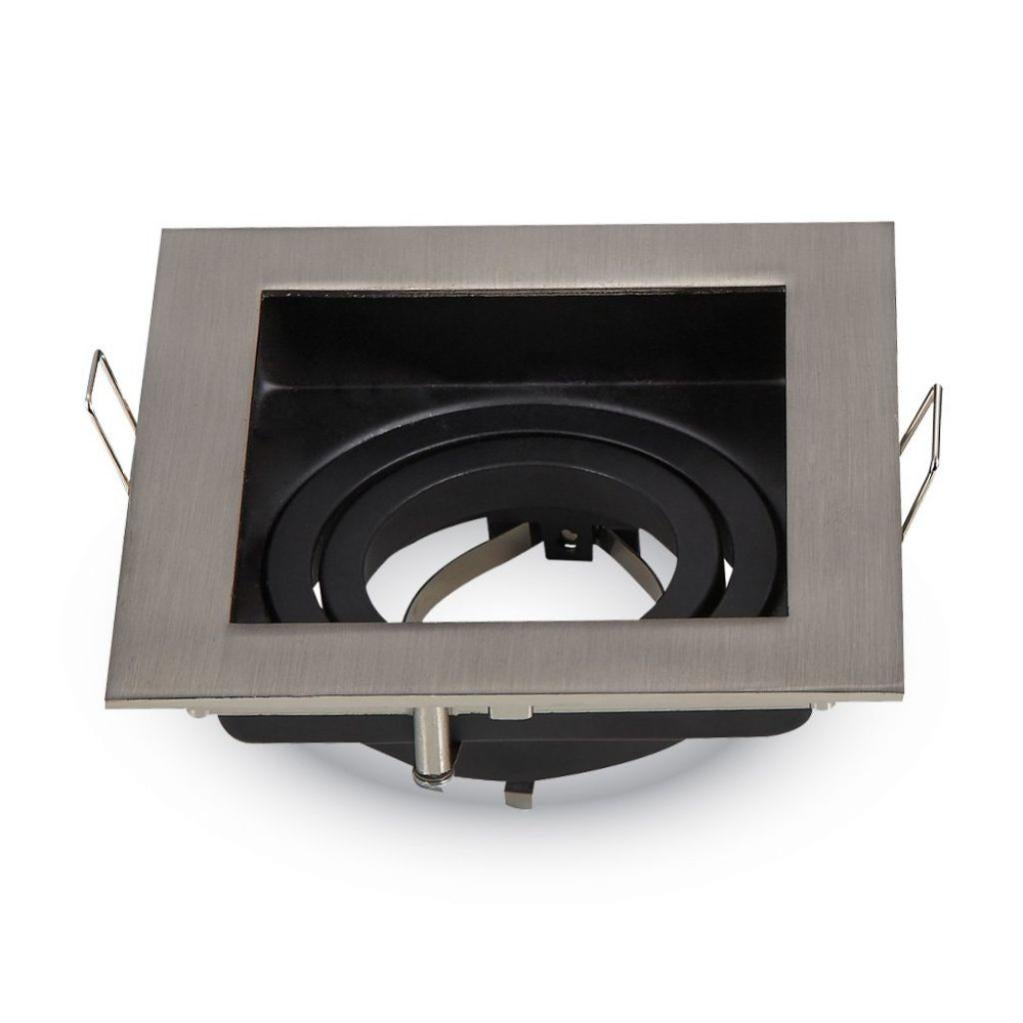 Portafaretto LED Da Incasso Quadrato - Per Faretto GU10 E GU5.3 (MR16) - Colore Bronzo, Orientabile - Dimensioni 82x82x22 Mm - Foto 12