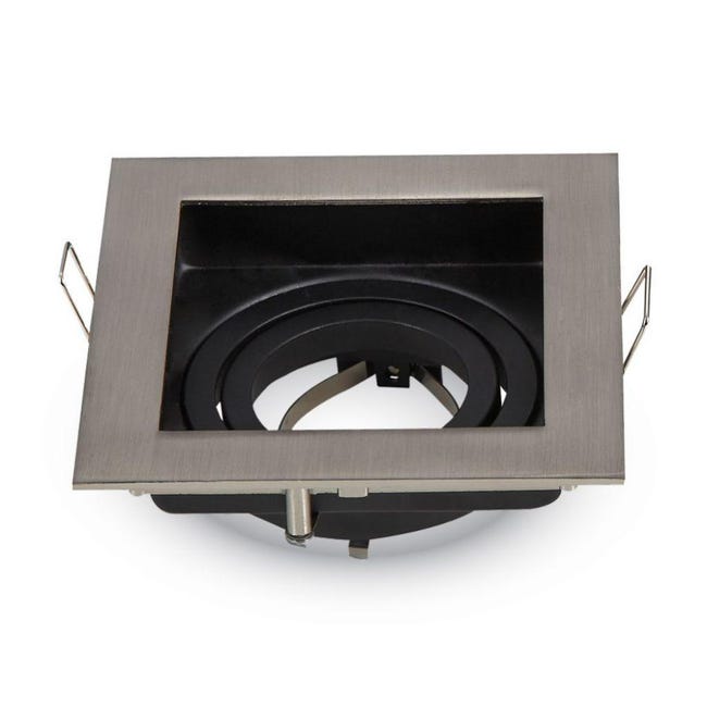 Portafaretto LED Da Incasso Quadrato - Per Faretto GU10 E GU5.3 (MR16) - Colore Bronzo, Orientabile - Dimensioni 82x82x22 Mm - Foto 12