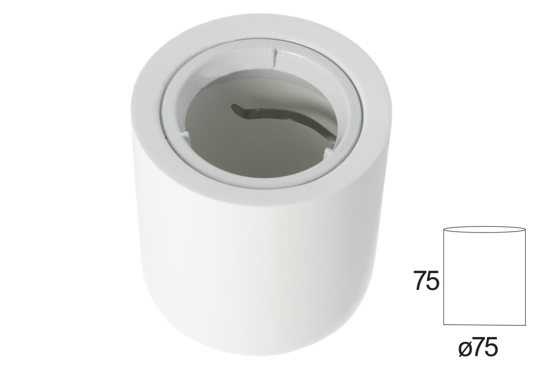 Portafaretto Da Incasso Orientabile Bianco - Per Faretti GU10/MR16, Taglio 74x74mm - Foto 4