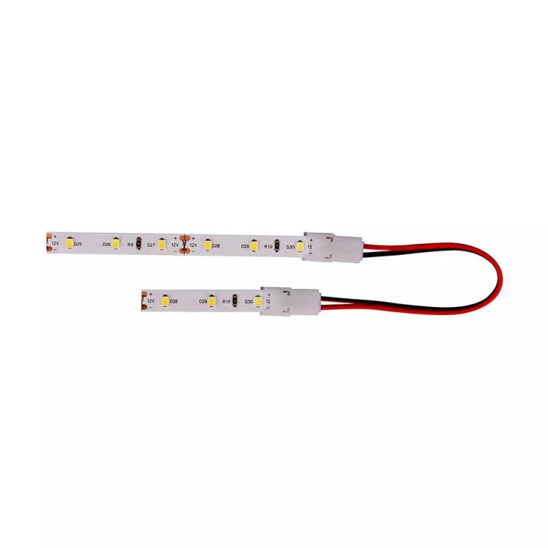 Connettore Flessibile per Strip LED di larghezza 10mm Innesto rapido  tramite clip 2 Pin