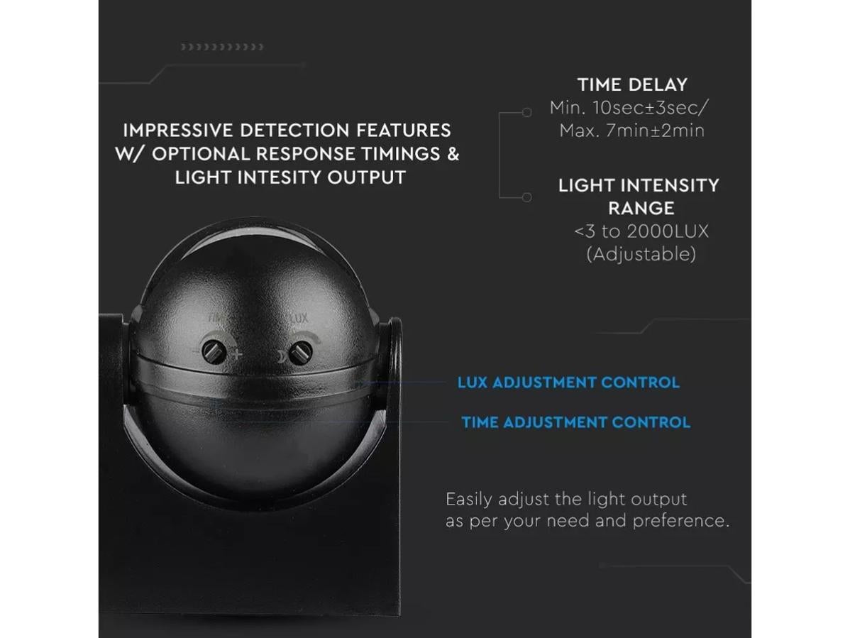 Sensore Di Movimento PIR Infrarossi Crepuscolare 180 Rilevamento Fino A 12m Attivazione Automatica Luce - Foto 8