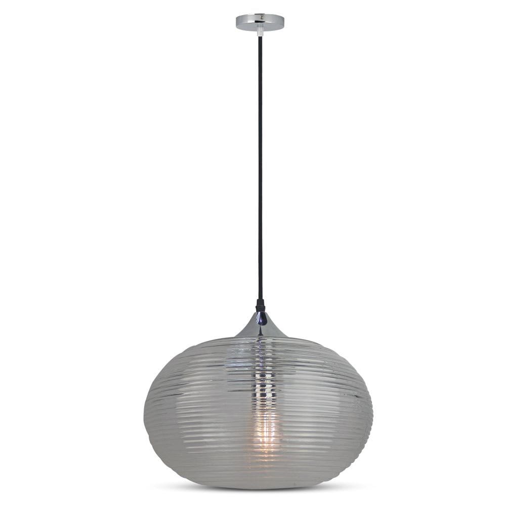 Lustre sph re LED en m tal et verre ondul avec douille E27 Max