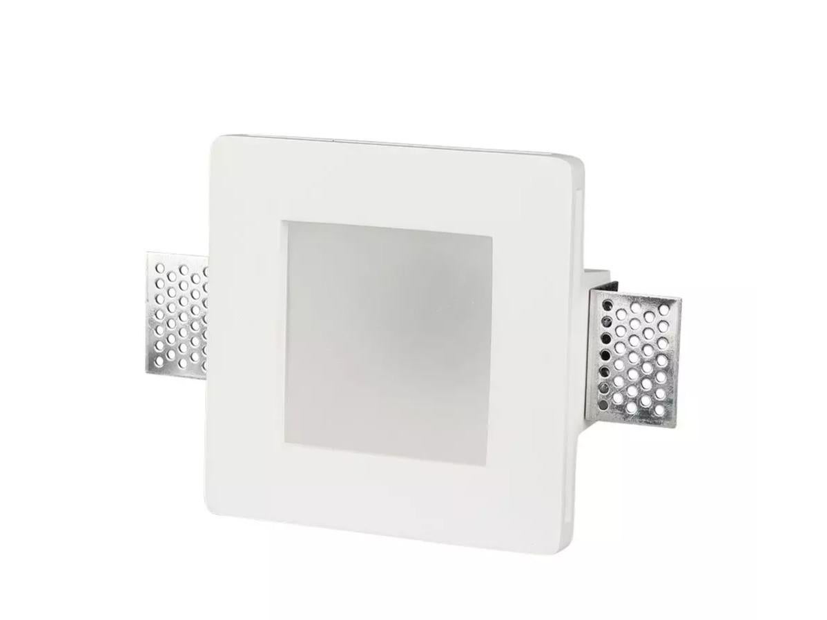 Portafaretto Da Incasso In Gesso A Scomparsa Quadrato 100x100mm Supporto Per Faretti Gu10 E Mr16 Foro 105x105 Mm 45489894