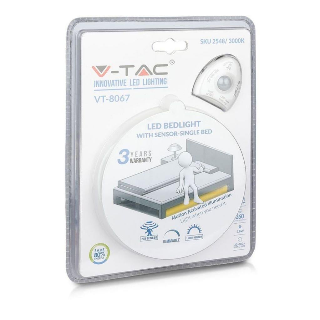 Set Bande LED Lampe de Lit V-TAC SMD2835 2,8W 260LM 1,2M avec capteur ...
