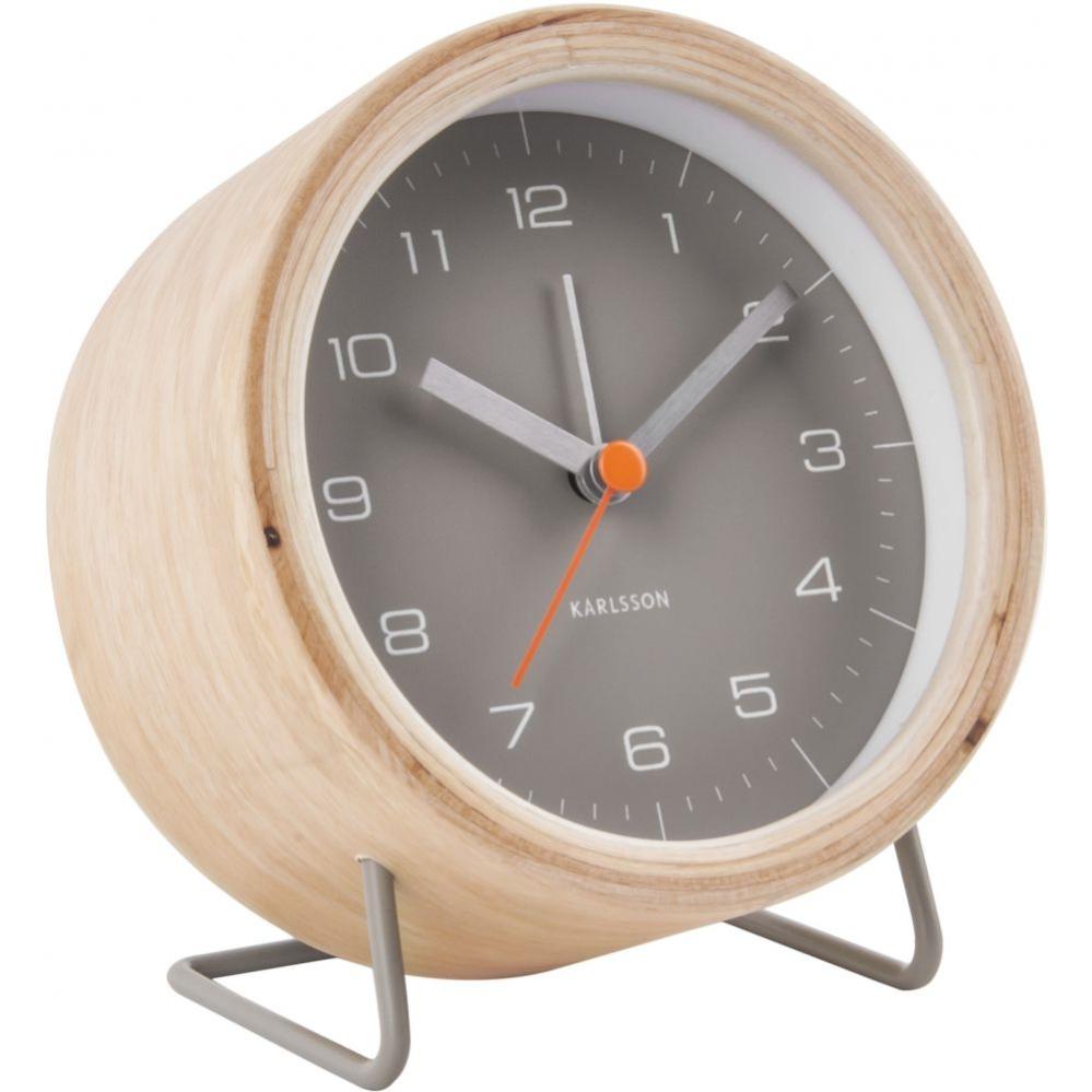 Sveglia Karlsson Mini Cube In Legno - LED, 8x8 Cm, Perfetta Per Camera Da Letto O Ufficio
