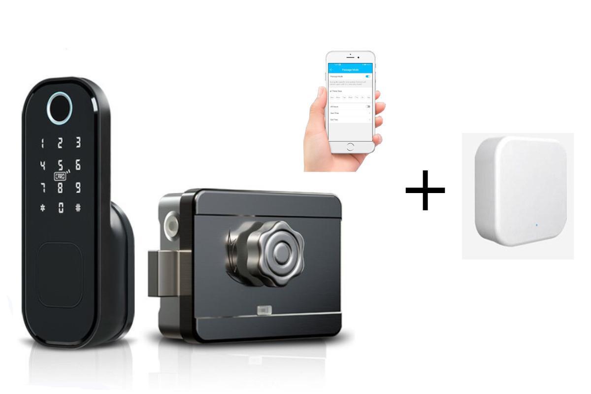 ABUS ABHT10133 Serrure à code numérique en façade 6 V Bluetooth 