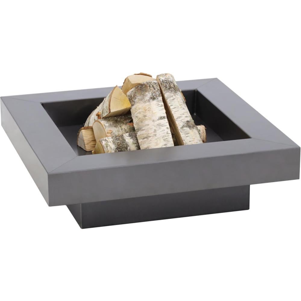 Braciere Da Giardino In Acciaio 60x29 Cm - Con Maniglie, Per Esterno, Estate E Inverno, Nero
