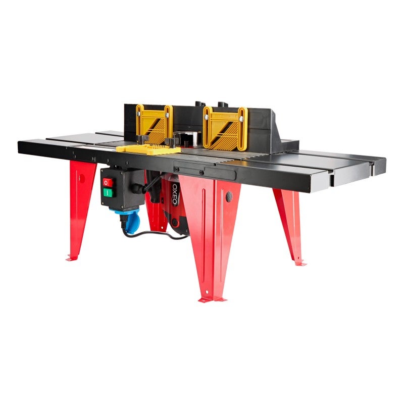 Ensemble table et défonceuse 1200w - vitesse variable - 6 fraises et  accessoires inclus - Table défonceuse aluminium 850 x 335mm