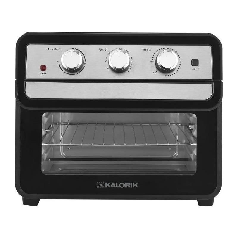 TKG AFO 2000 - Mini-forno combinato e friggitrice ad aria calda - 22L -  1700W - Riscaldamento superiore, inferiore o combinato - 90-230°C - Nero