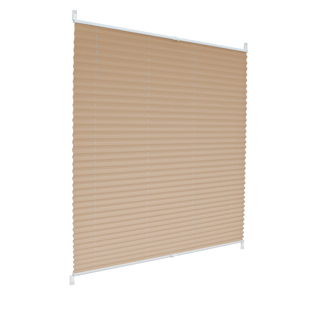 Ecd germany cortina plisada 80 x 150cm klemmfix - easyfix no necesita ninguna perforación protección solar para ventanas color crema + accesorios de m