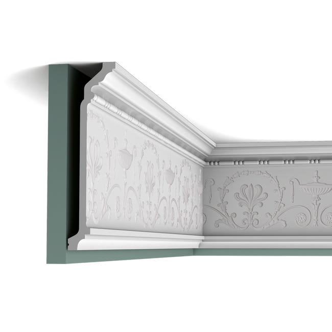 C422 Corniche Plafond Polyurethane Orac Decor Luxxus 17x19 5x200cm H X P X L Moulure Decorative Conditionnement A L Unite Leroy Merlin