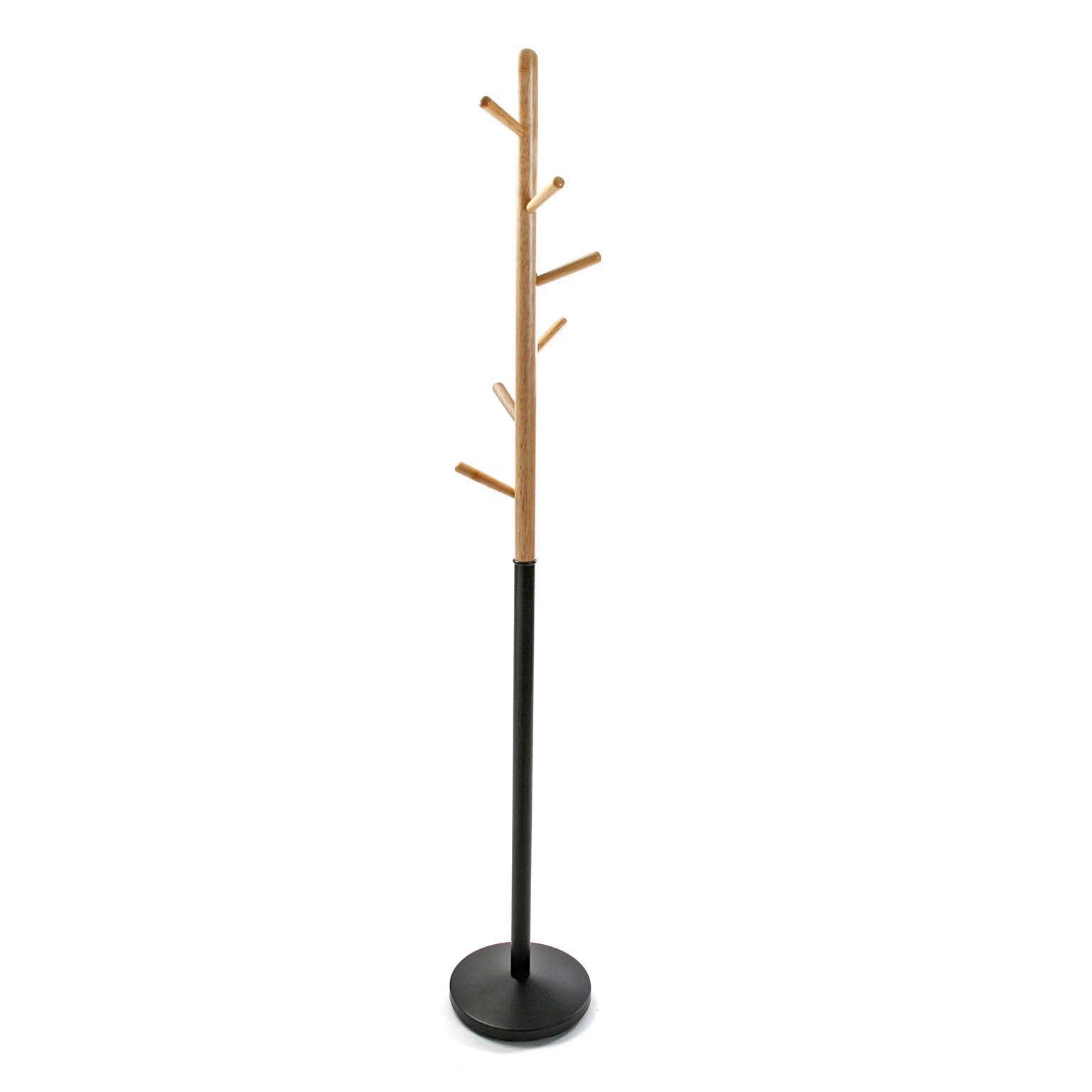Zavest Perchero de pie moderno estilo escandinavo madera metal negro