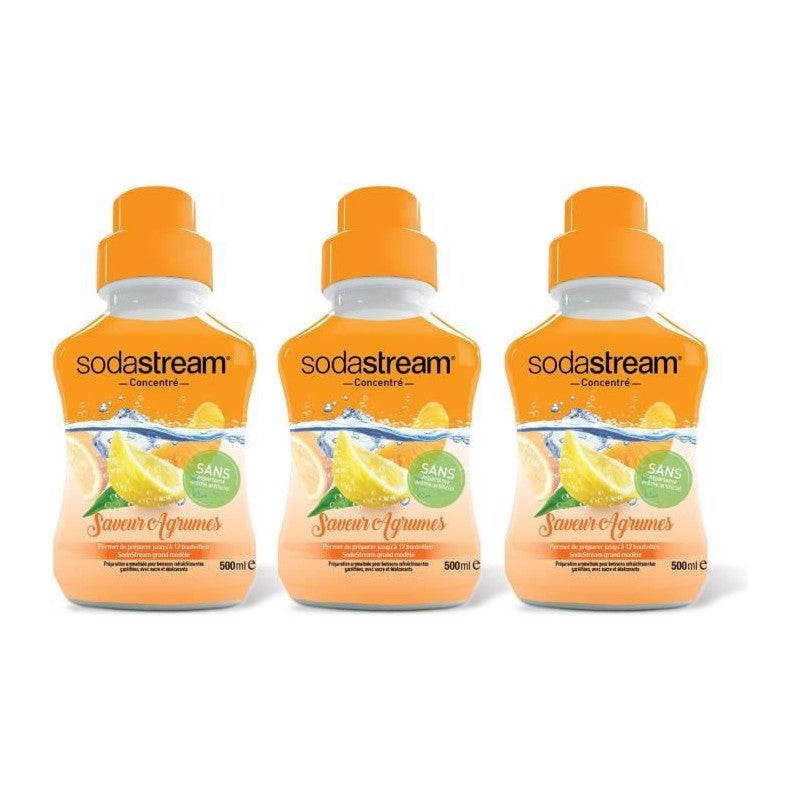 SODASTREAM Aroma concentrato limonata 500 ml + Aroma concentrato agrumi 500  ml + Aroma concentrato arancia 500 ml