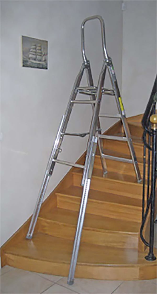 Escabeau pour escalier: hauteur de plateforme de 0.88m - 19104PDN