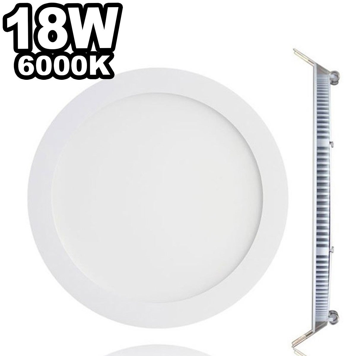  Spot  Encastrable  Led Rond Extra  plat  18w Blanc Froid 