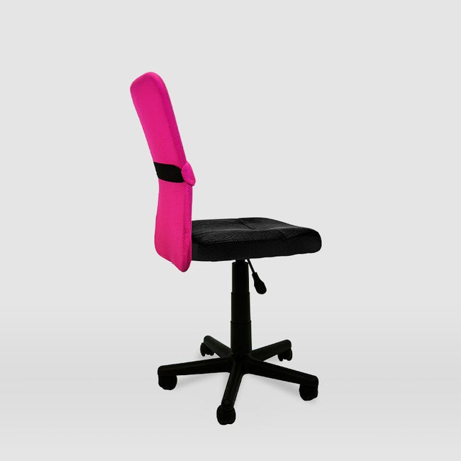 Silla escritorio Martina negro y rosa