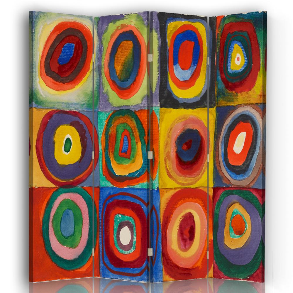 Legendarte Paravento Separè Composizione VII – Kandinsky – 110x150 Cm – Stampa Fronte/Retro Su Tela