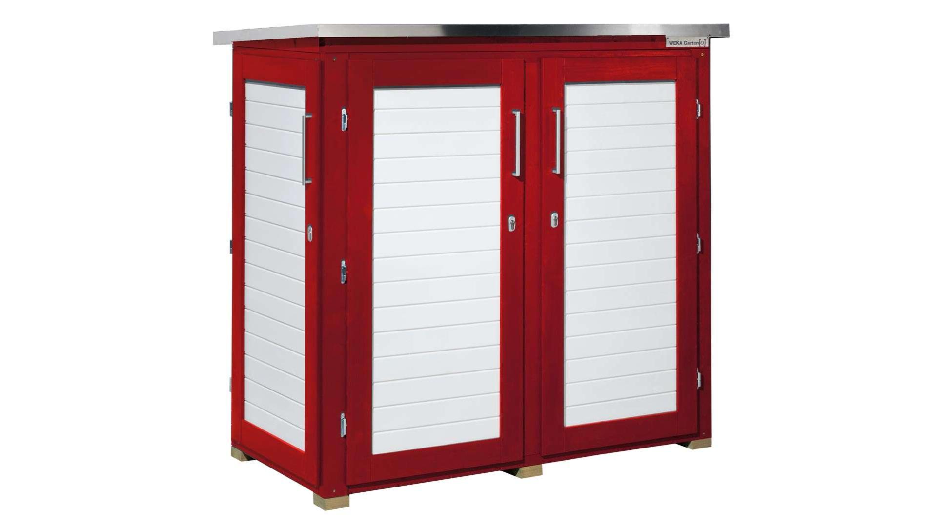 Remise de jardin WEKA Garten q Terrasse Rouge suédois 14 mm 1,1m²
