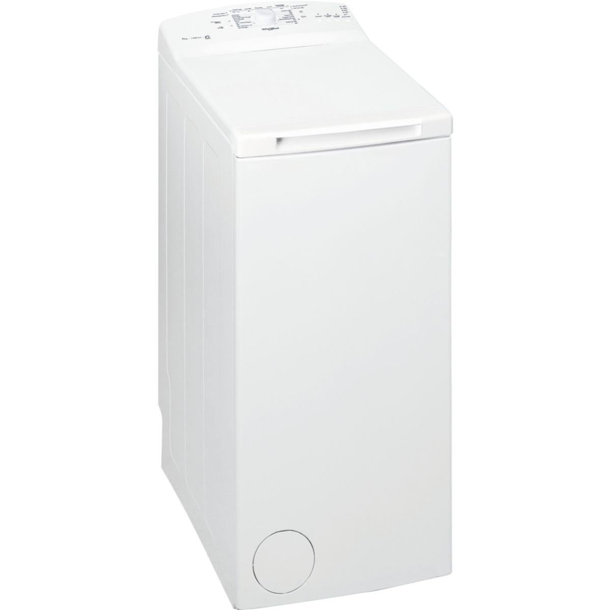 WHIRLPOOL - TDLR62322LFR - Lavatrice a libera installazione bianca TOP  ESSENTIAL - 6Kg - 1200 giri / min - A +++ - Bianco | Leroy Merlin