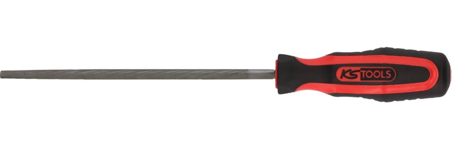 KS Tools 161.0205 - Lima Tonda, Lunghezza 200mm, Taglio 2, Acciaio Speciale, DIN 7261 Forma F