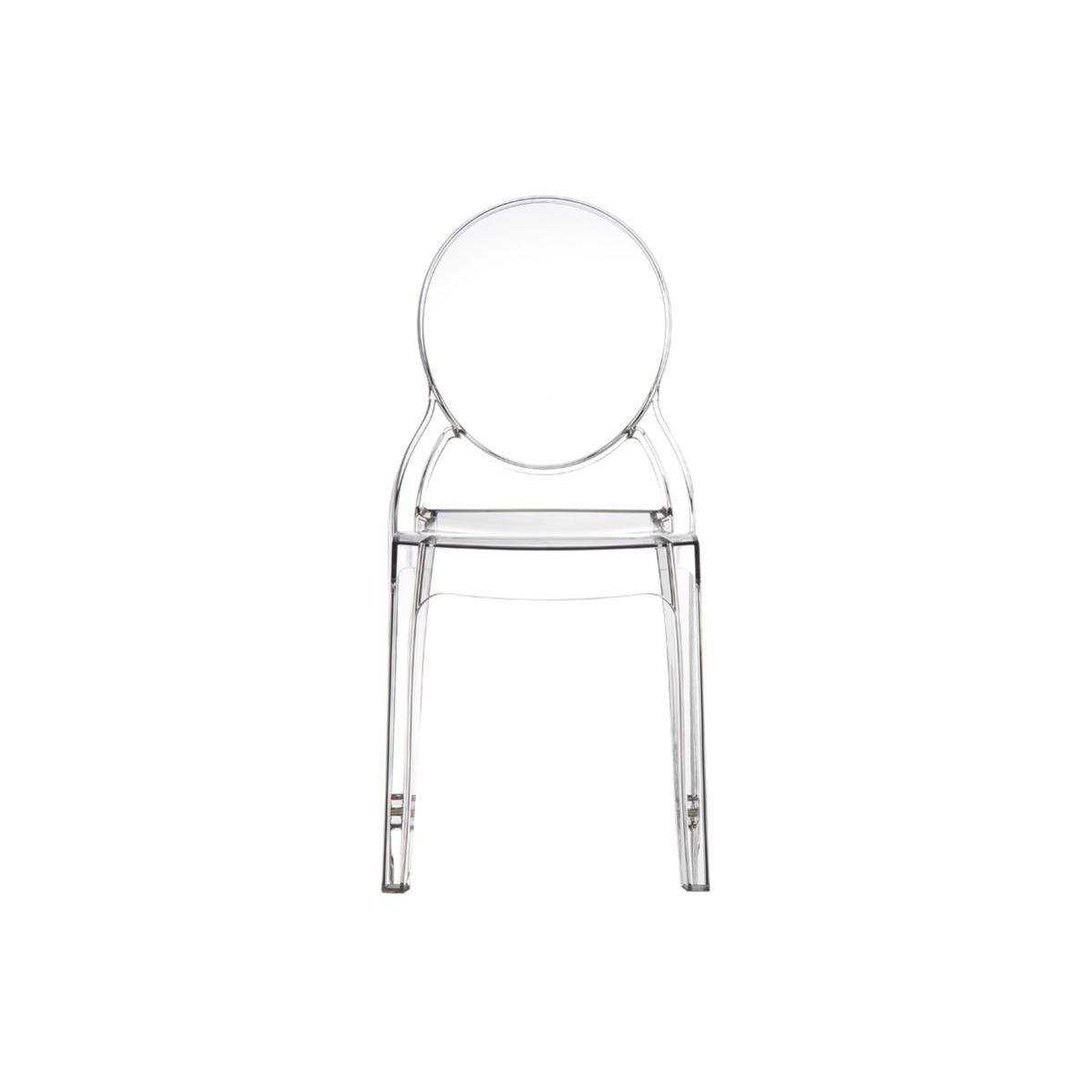 Chaises Empilables Design Medaillon Transparente Interieur Exterieur Lot De 4 Louison Leroy Merlin