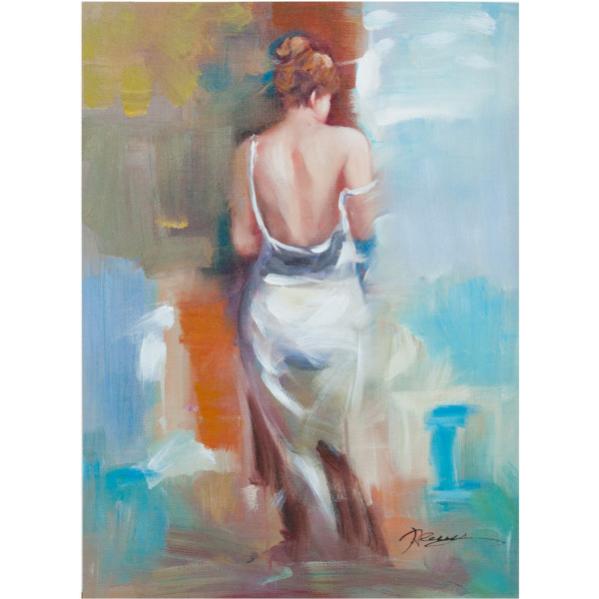 Quadro Dipinto A Mano Con Angeli - Olio Su Tela 60x90 Cm - Opera D'Arte Unica Già Incorniciata
