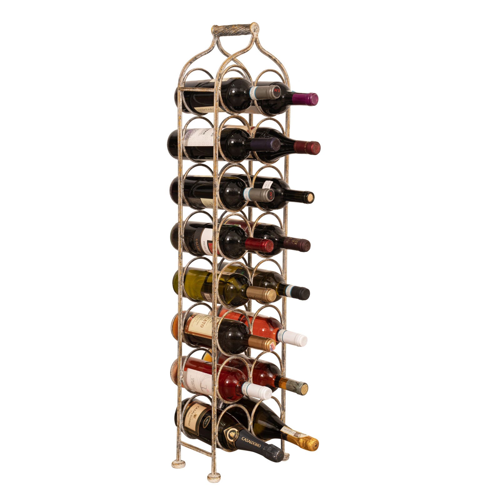 Portabottiglie Vino 130 cm in metallo Porta bottiglie Mensola Bar