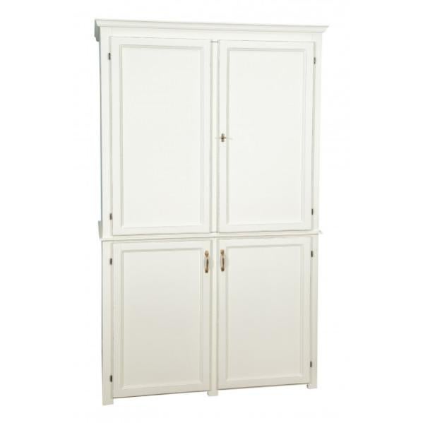 Credenza Cucina In Legno Massello Di Tiglio Finitura Bianca Anticata