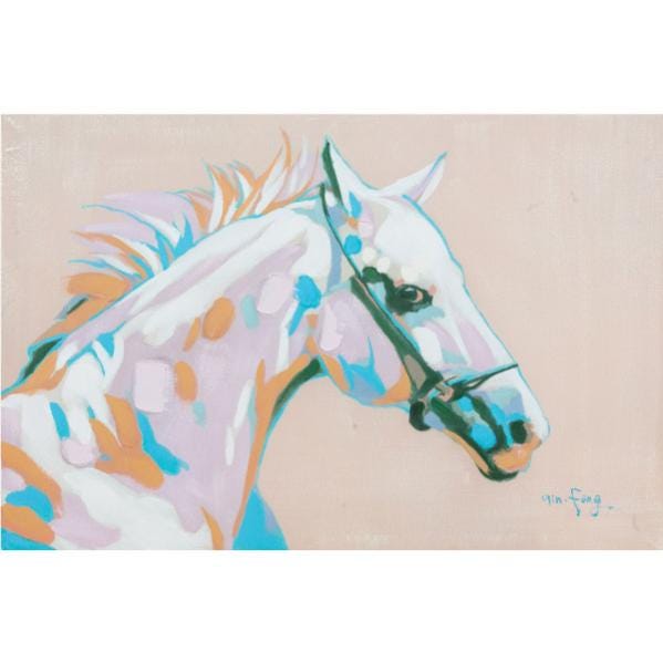 Quadro olio su tela dipinto a mano testa cavallo | Leroy Merlin