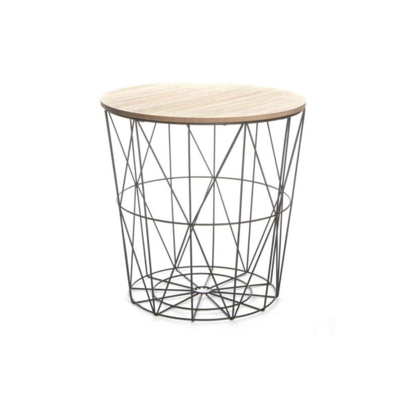 TABLE CAFE MET NOIR KUMI MM | Leroy Merlin