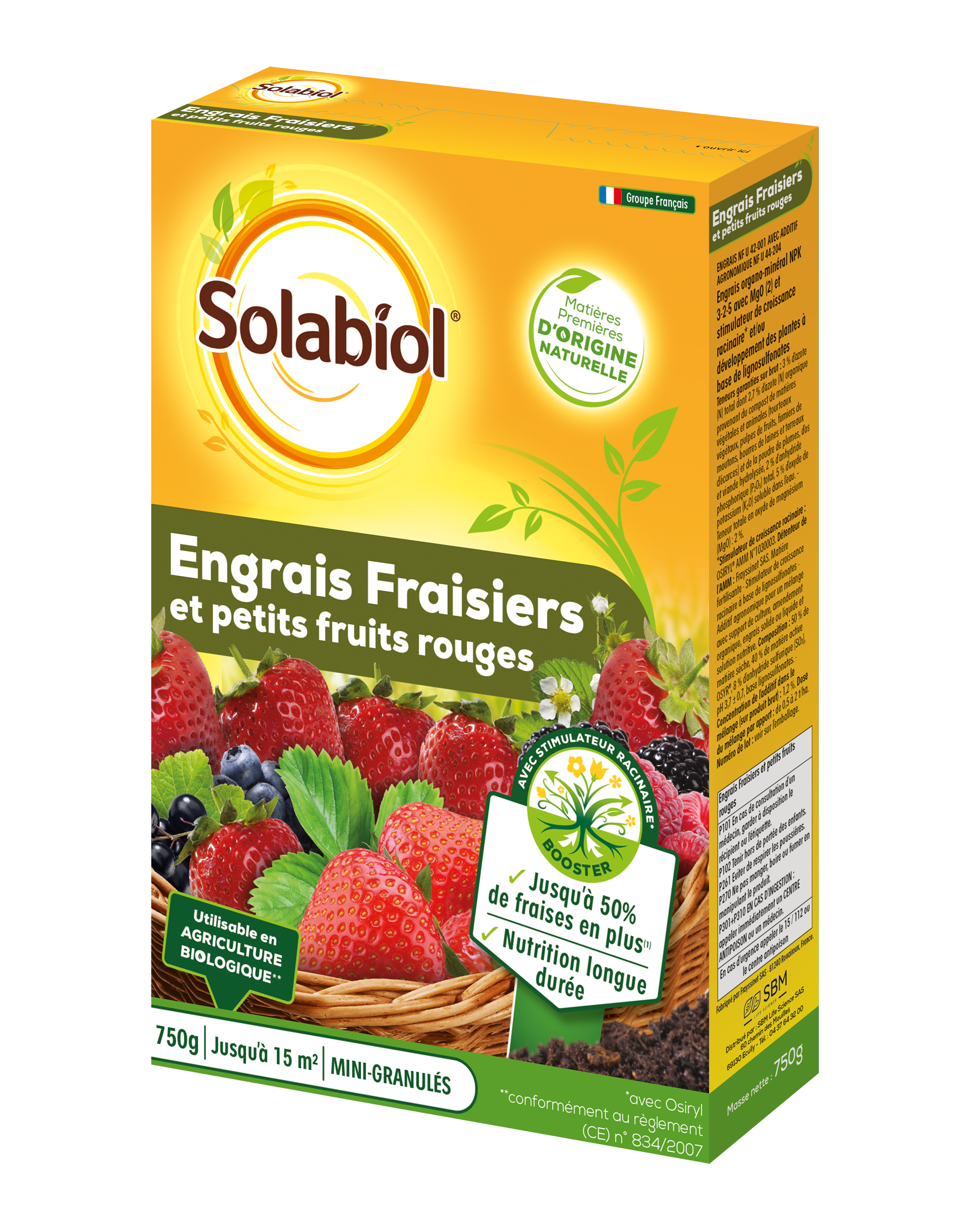 SOLABIOL SOFRAY750 | Engrais Fraisiers Et Petits Fruits | 750g ...