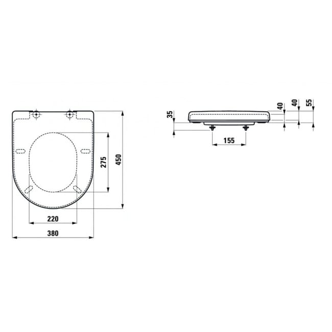 Abattant clearance wc laufen