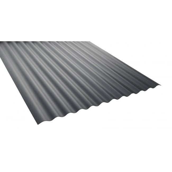 Plaque Pvc Ondulee Opaque Po 76 18 Petites Ondes Gris Anthracite L 90 Cm L 3 M Leroy Merlin