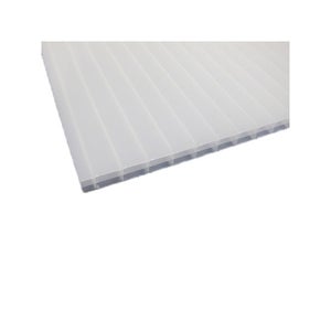 Plaque polycarbonate alvéolaire traité UV, 200 x 105 cm, épaisseur