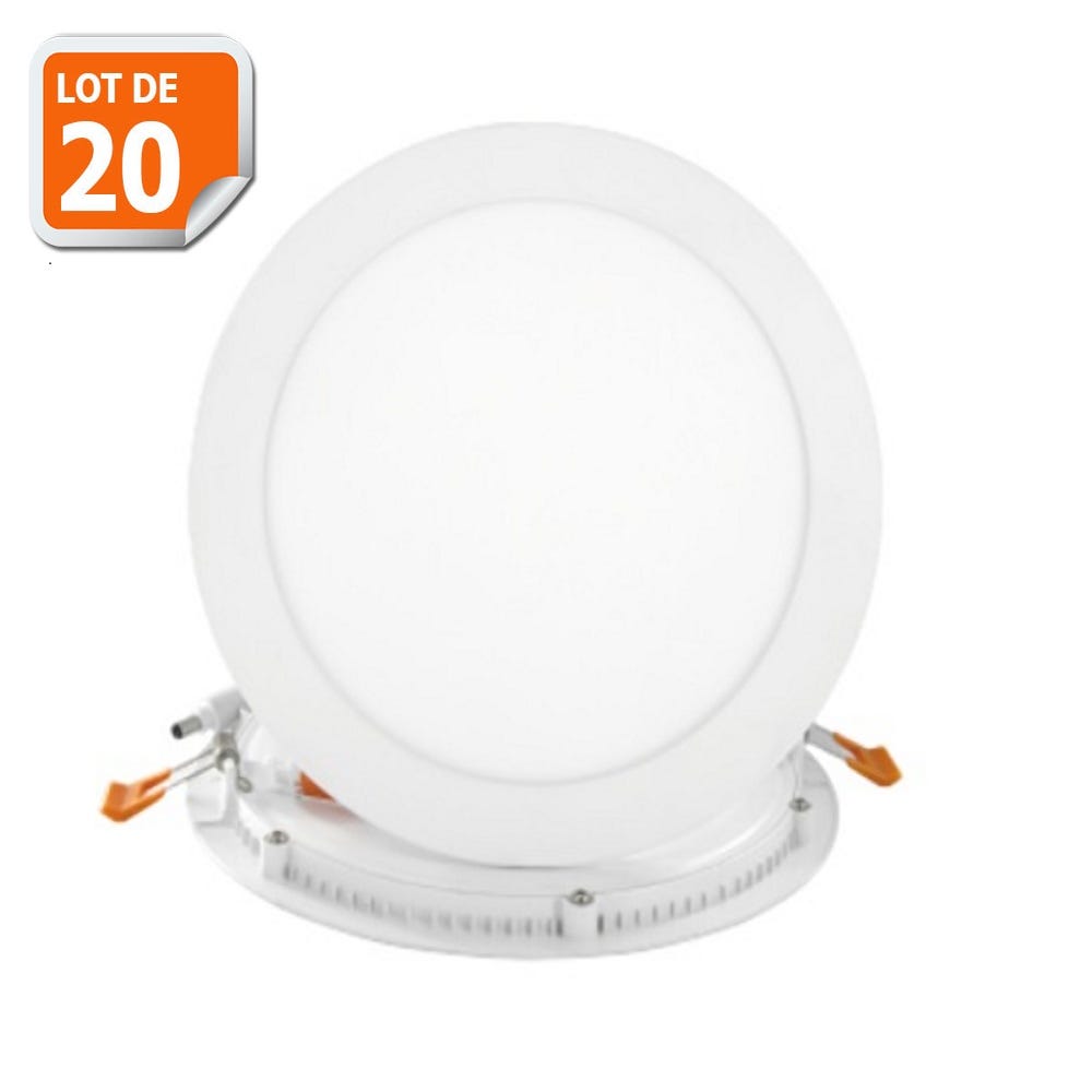 Spot LED 24W à encastrer extra-plat (équivalent 192W) - Blanc froid