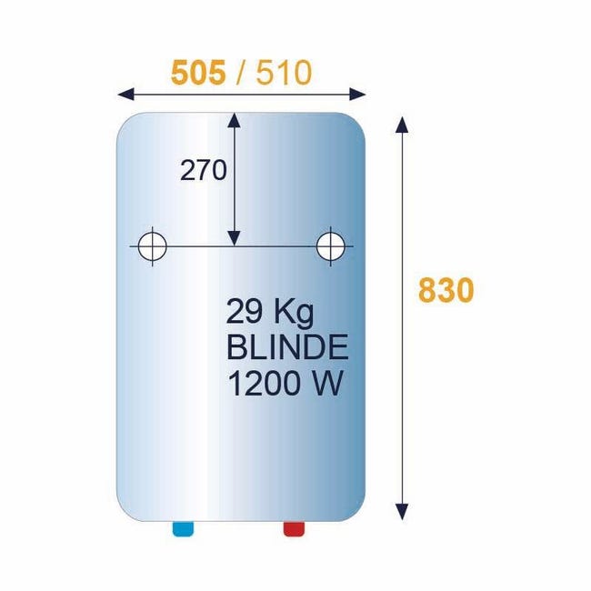Ariston Initio Chauffe-eau électrique vertical 56x77cm, capacité 100L,  Blanc (3000325) - Livea Sanitaire
