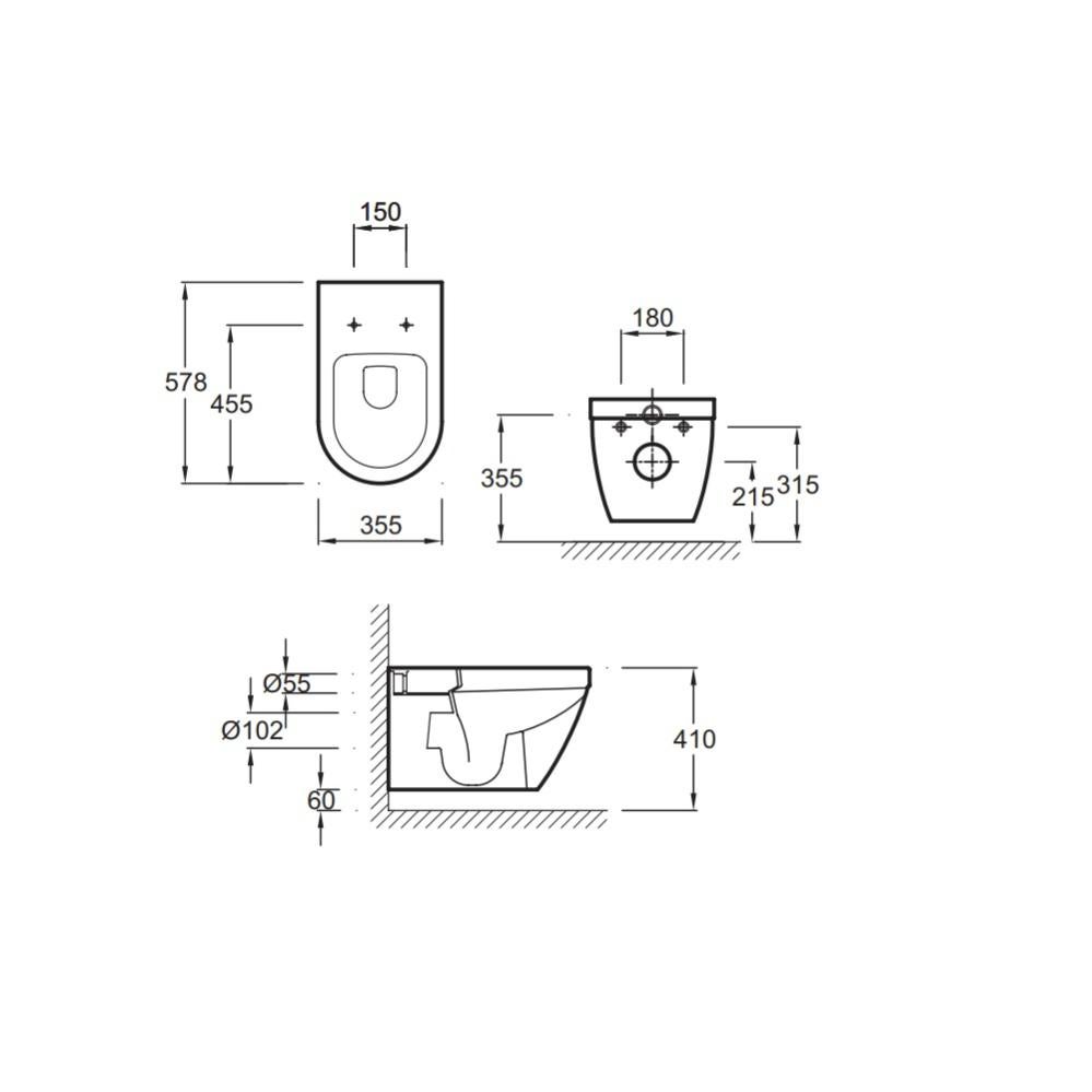 Jacob Delafon Cuvette Wc Suspendue Avec Abattant Rodin Leroy Merlin