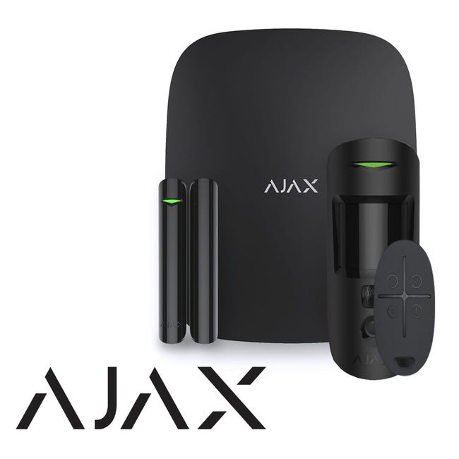 Kit d'alarme professionnel avec caméra, détecteur et télécommande noir -  Ajax Systems