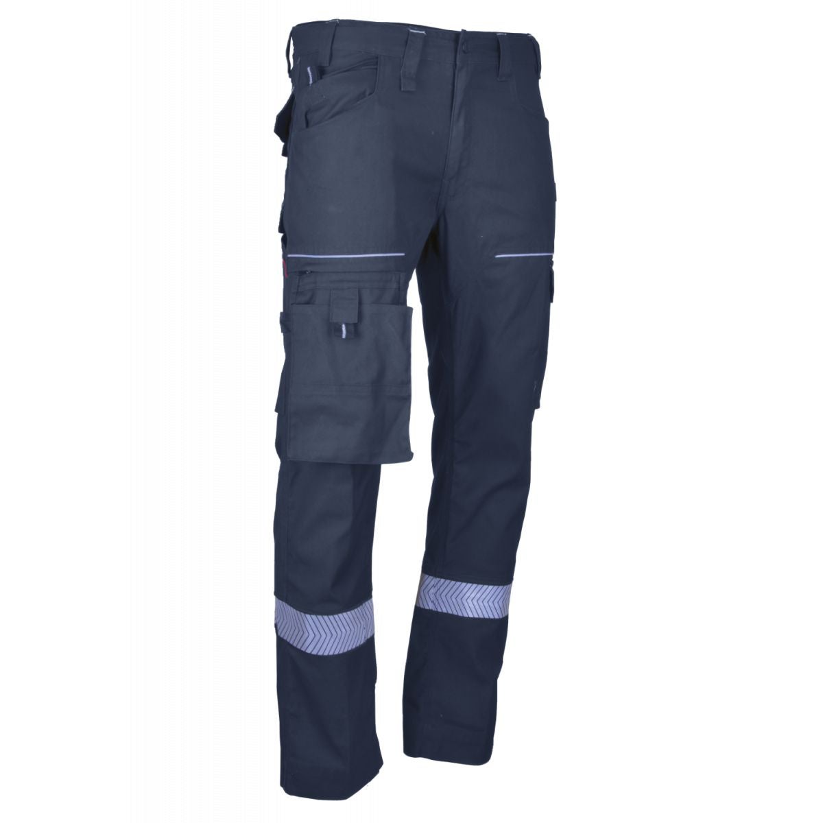 Pantalon de travail gris noir canvas coton homme avec multiples poches