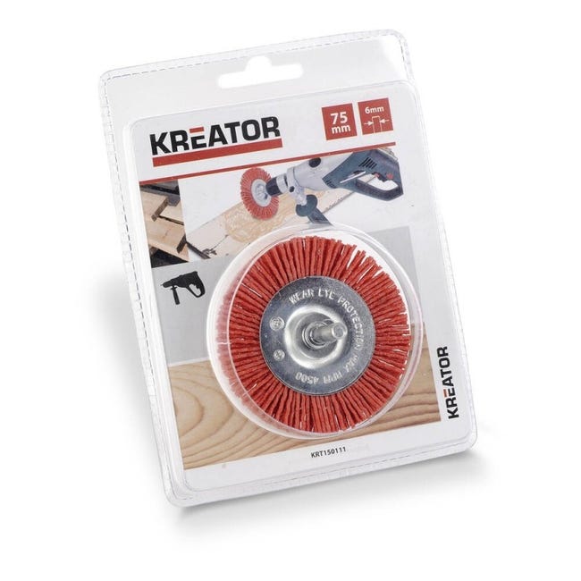 Kreator Brosse métallique rotative soucoupe Ø 100 mm pour meuleuse