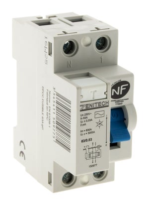 Interrupteur différentiel 63/2 30mA Type AC NF - Zenitech