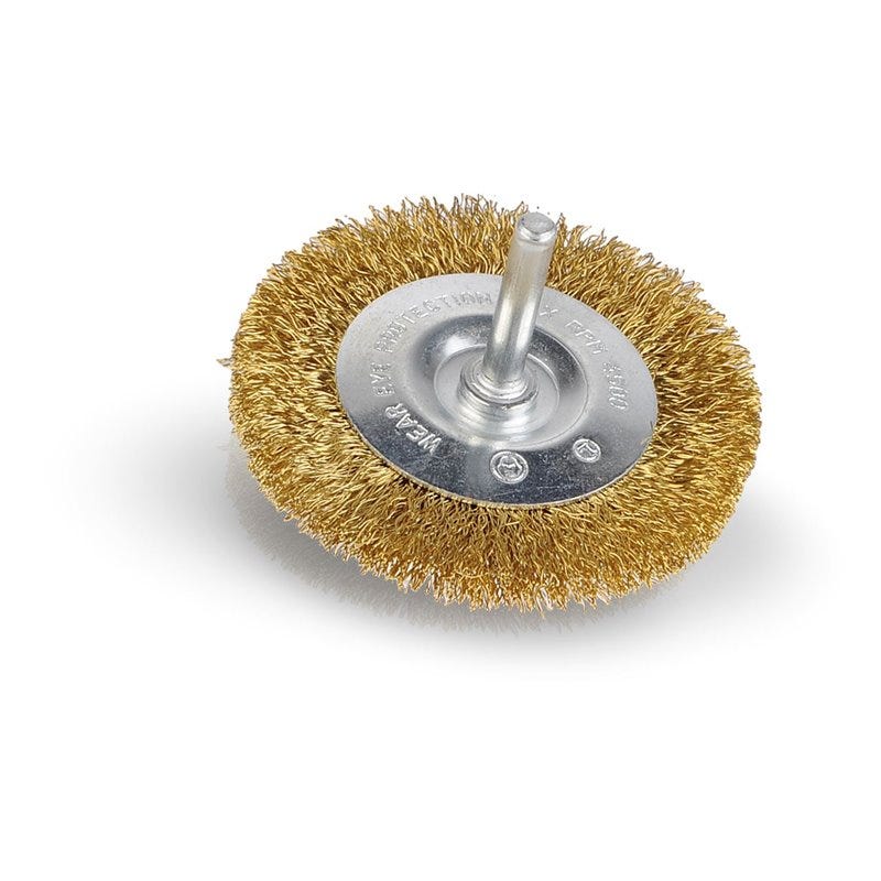 Kreator - brosse métallique rotative laiton soucoupe ø 75 mm pour meuleuse  D-03150202 - Conforama